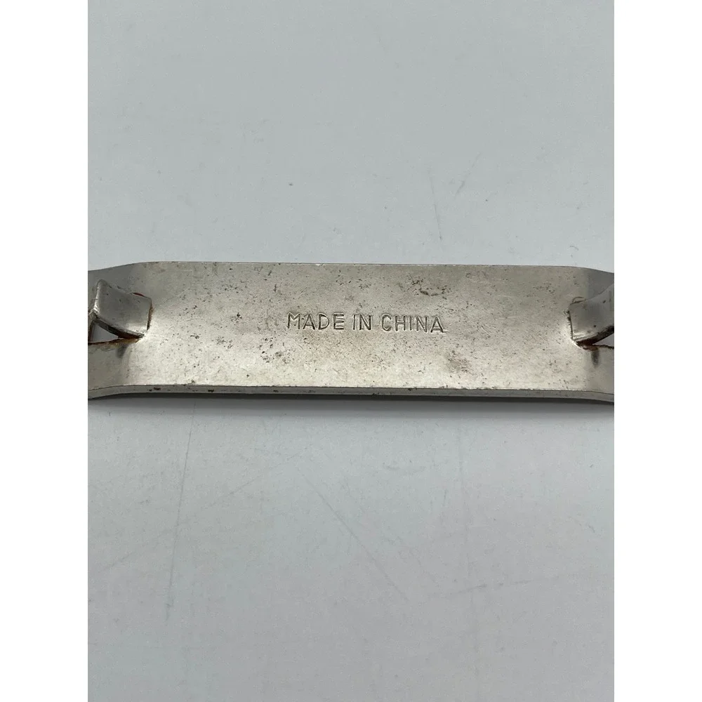Quick and Easy Metal Can and Bottle Opener Silver Handheld Church Key Tool